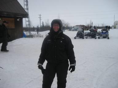 I arrived in Ambler with wet clothes and my bunny boots filled with water that stayed warm from my body heat. I was still having fun and happy!