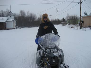 Arriving in the village of Shungnak and ready to keep moving.