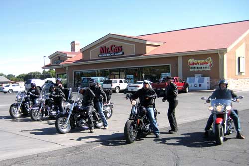 Our bike group getting ready for another trip
