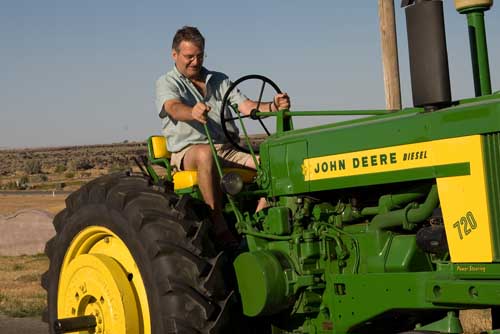 My brother-in-law Robert collects and refurbishes old tractors.