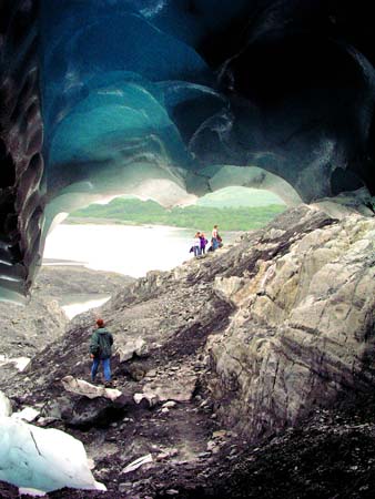 Inside Worthington Glacier