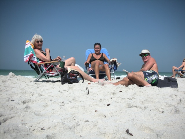 Mom, John, and I on the beach - really close to the Naples Pier. I love this picture!
