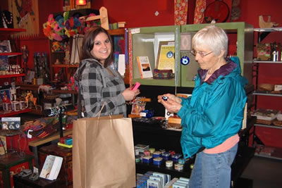 Kim and Mom shopping