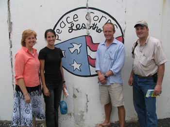 Chip and I with Peace Corps Volunteers Sarah Cannon, from Mentor OH, and her boyfriend Chris Dopson from S. Dakota. Their love story parallels our story in many funny ways.