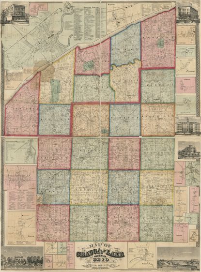 1857 Geauga County map