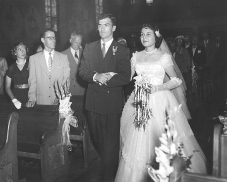 Bride and Groom down the aisle