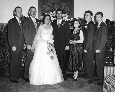 Bride with Henry Family