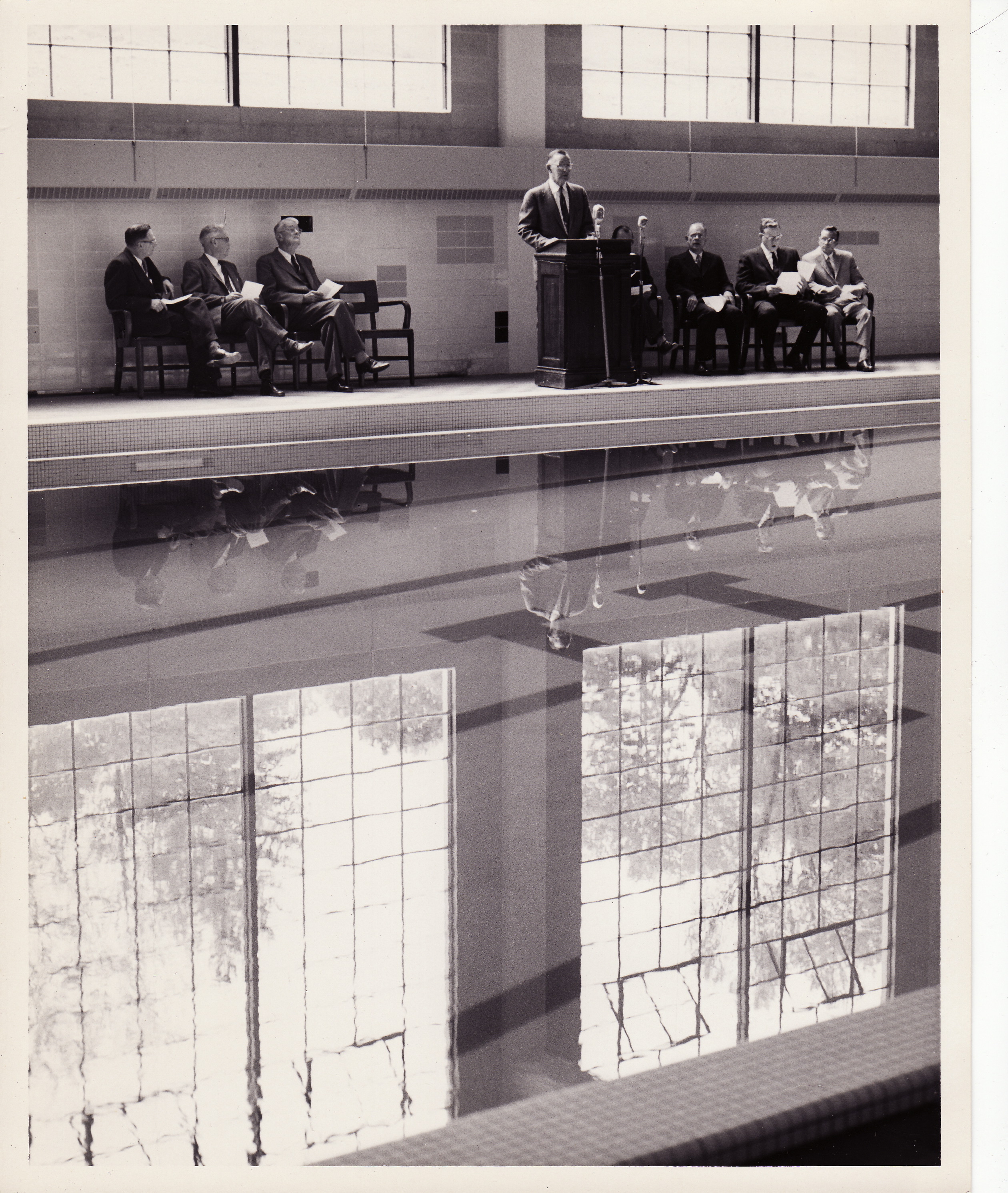 Chuck Henry delivering a speech at the Hiram Pool
