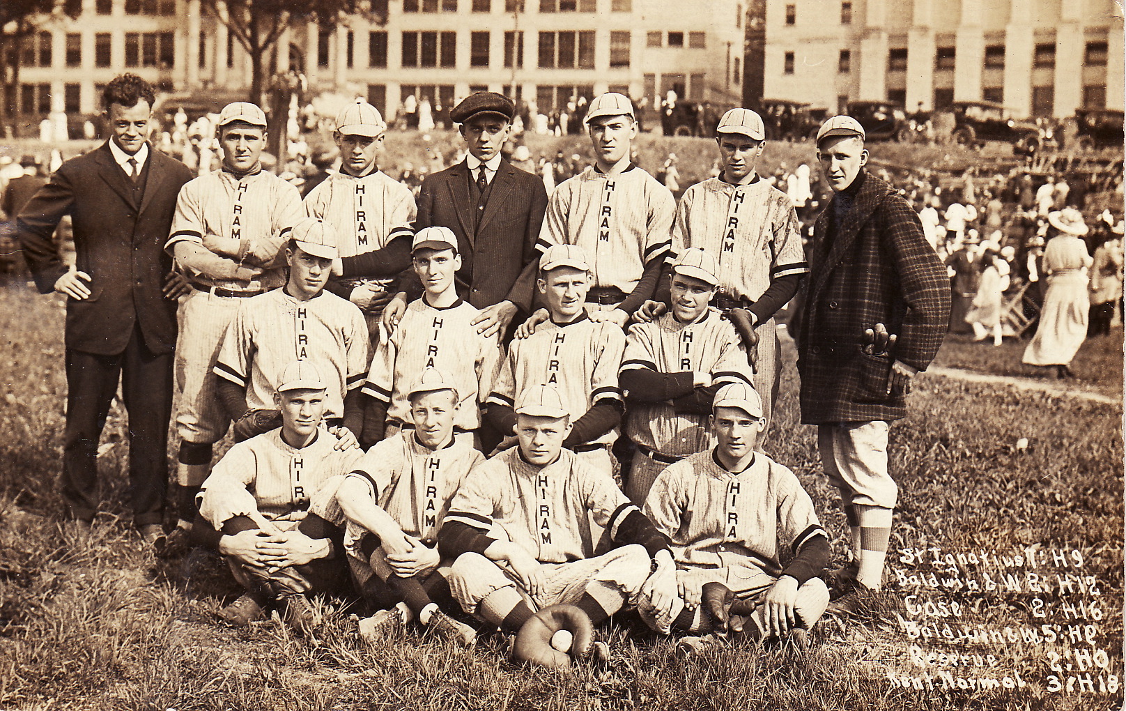 Did Chuck play baseball? There isn't a clue on this photo but it looks like him standing, 3rd from the right.