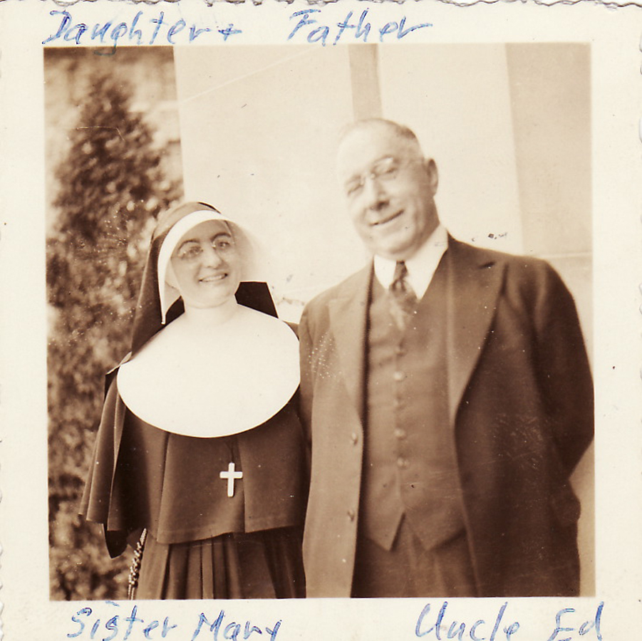 Sister Mary Emanual and Uncle Ed, her father. She was their only child.