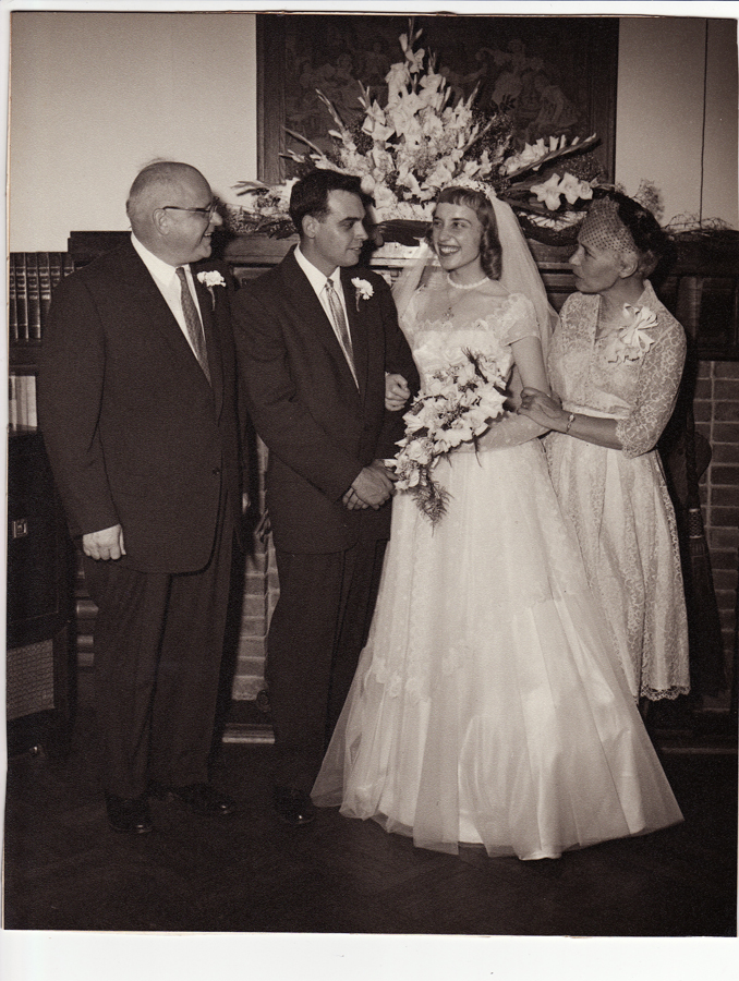 Bobby & Jim Steinmetz with Harold and Dorothy. Reception in the Overlook house
