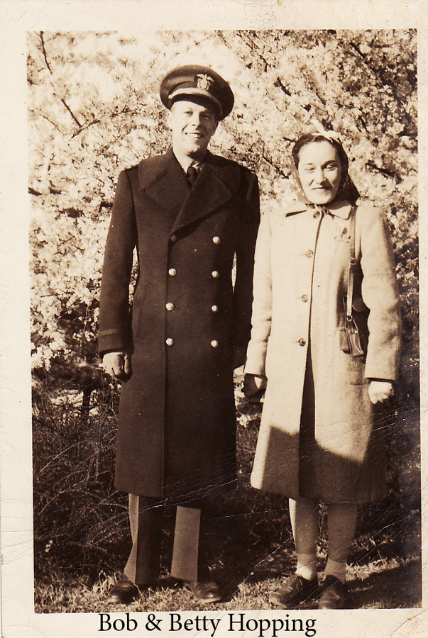 Aunt Betty and her husband Robert Hopping who died tragically in the Korean War.