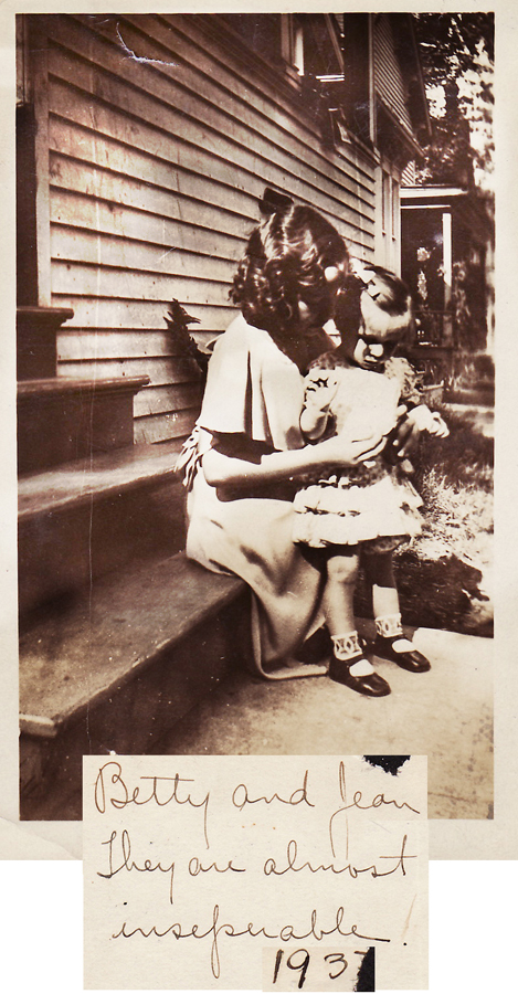 Dorothy pretty much raised her youngest sister Betty. With Jeanne in the photo.