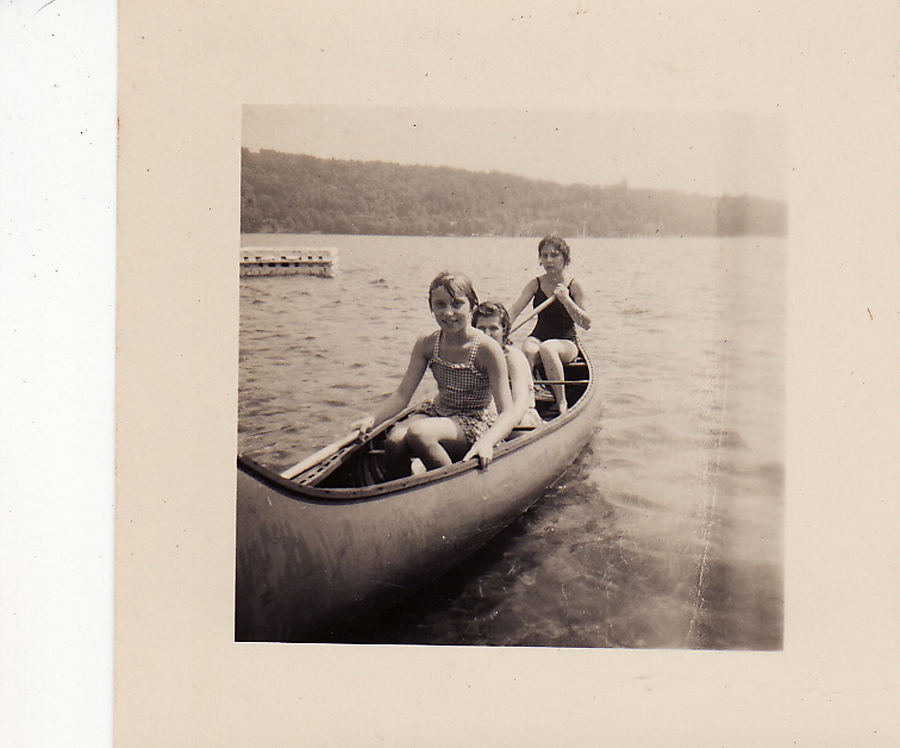 Unknown- Mom doesn't remember canoeing though it looks like her in the back.