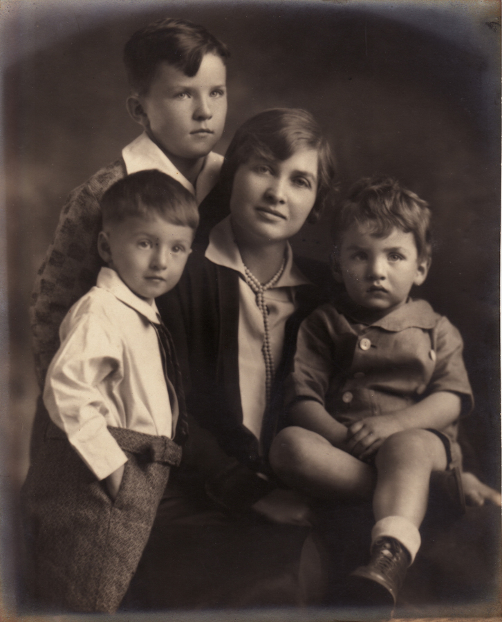 Blanche with her boys about 1927. Gene is on her lap.