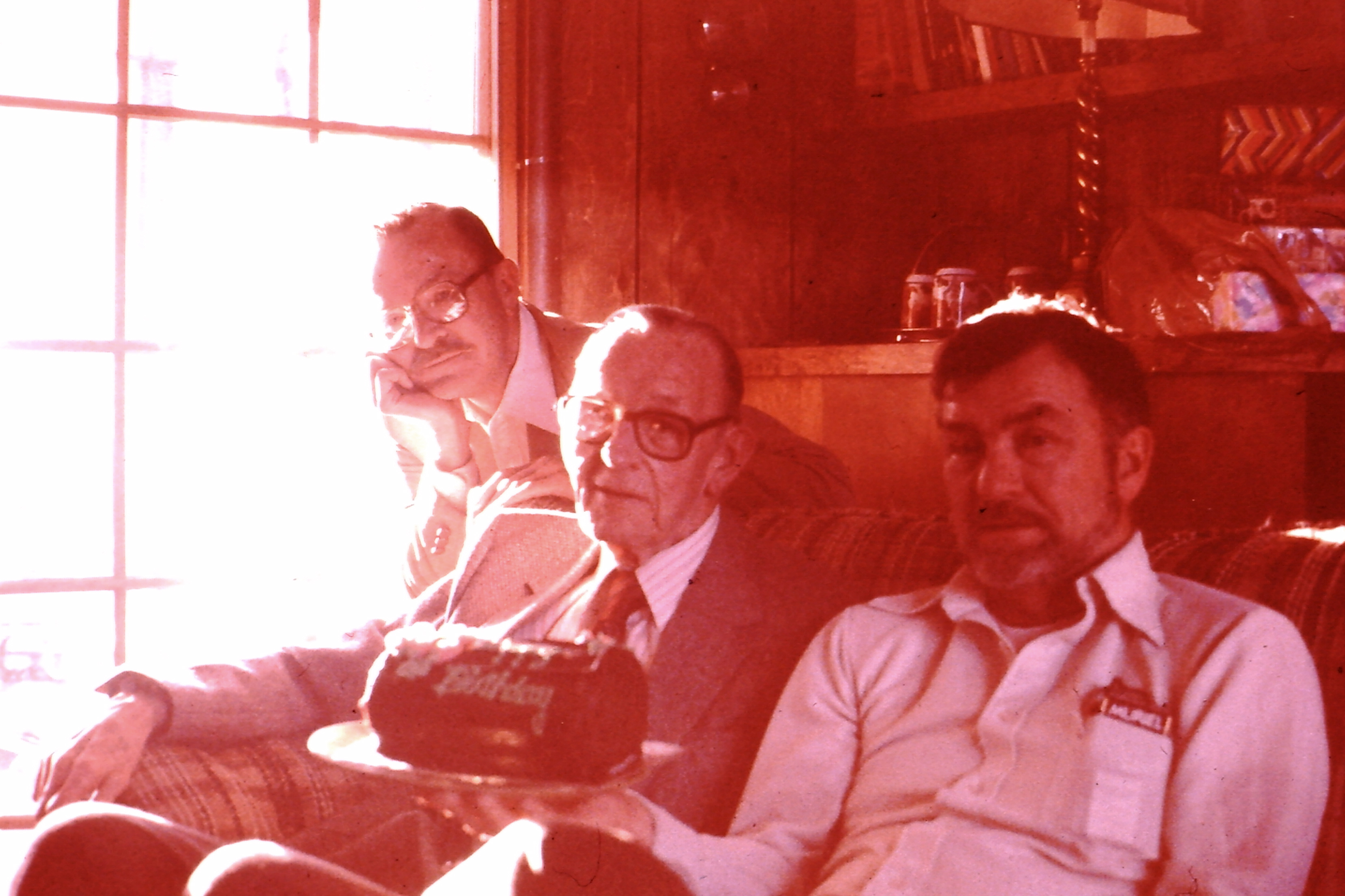 Fred, Chuck and Gene- looks like it was a birthday cake for Chuck.