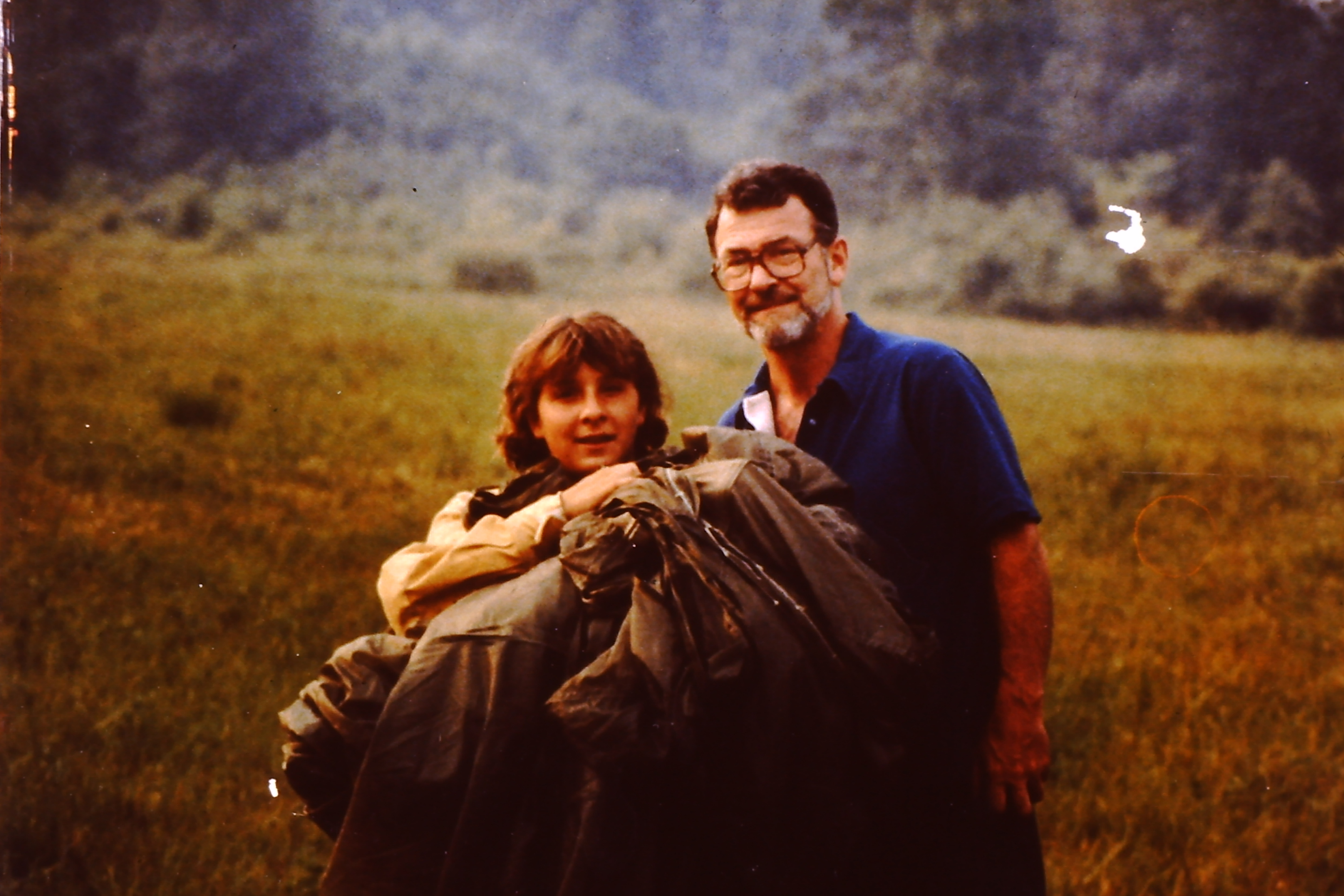 Gene and Polly after a skydive jump