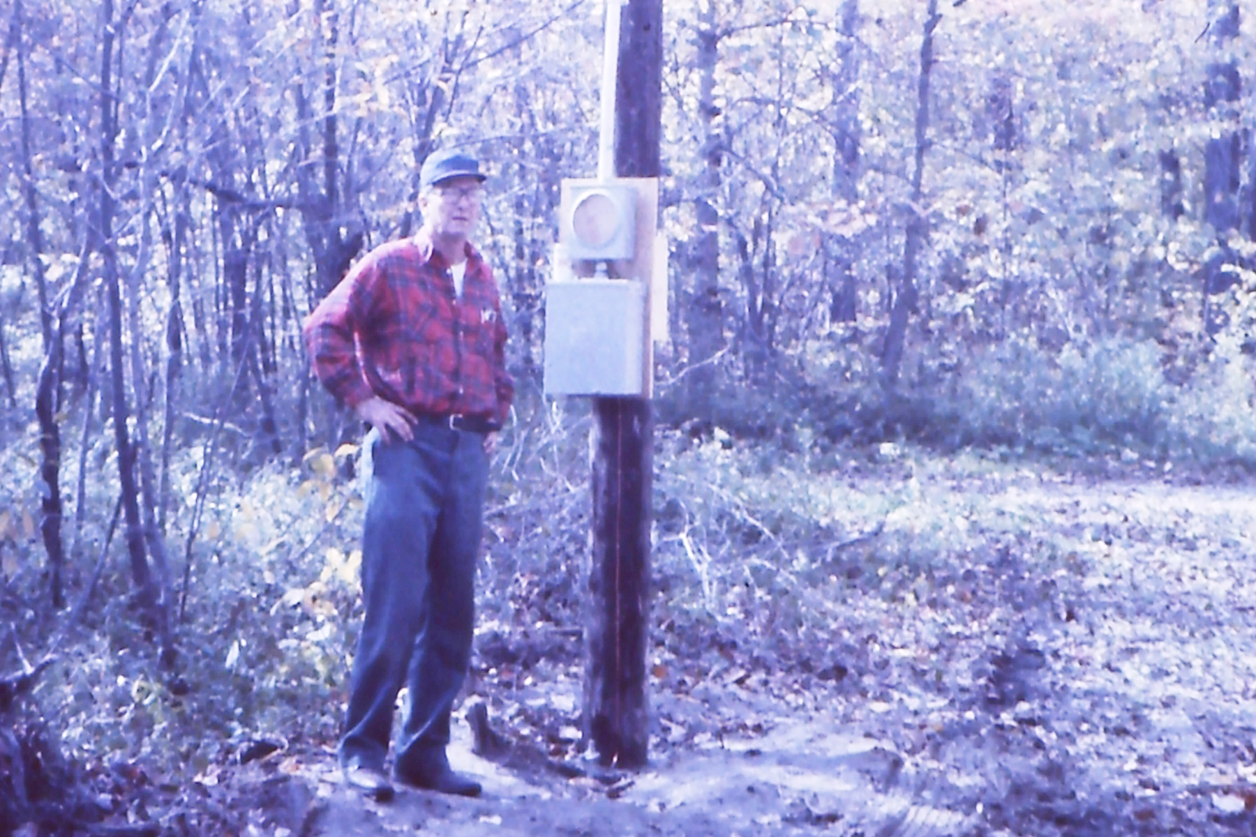 Gene proud that the Shed get electricity!