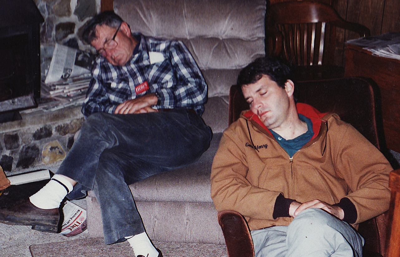 After a day of door-to-door campaigning for Chip's State Senate race - 1988