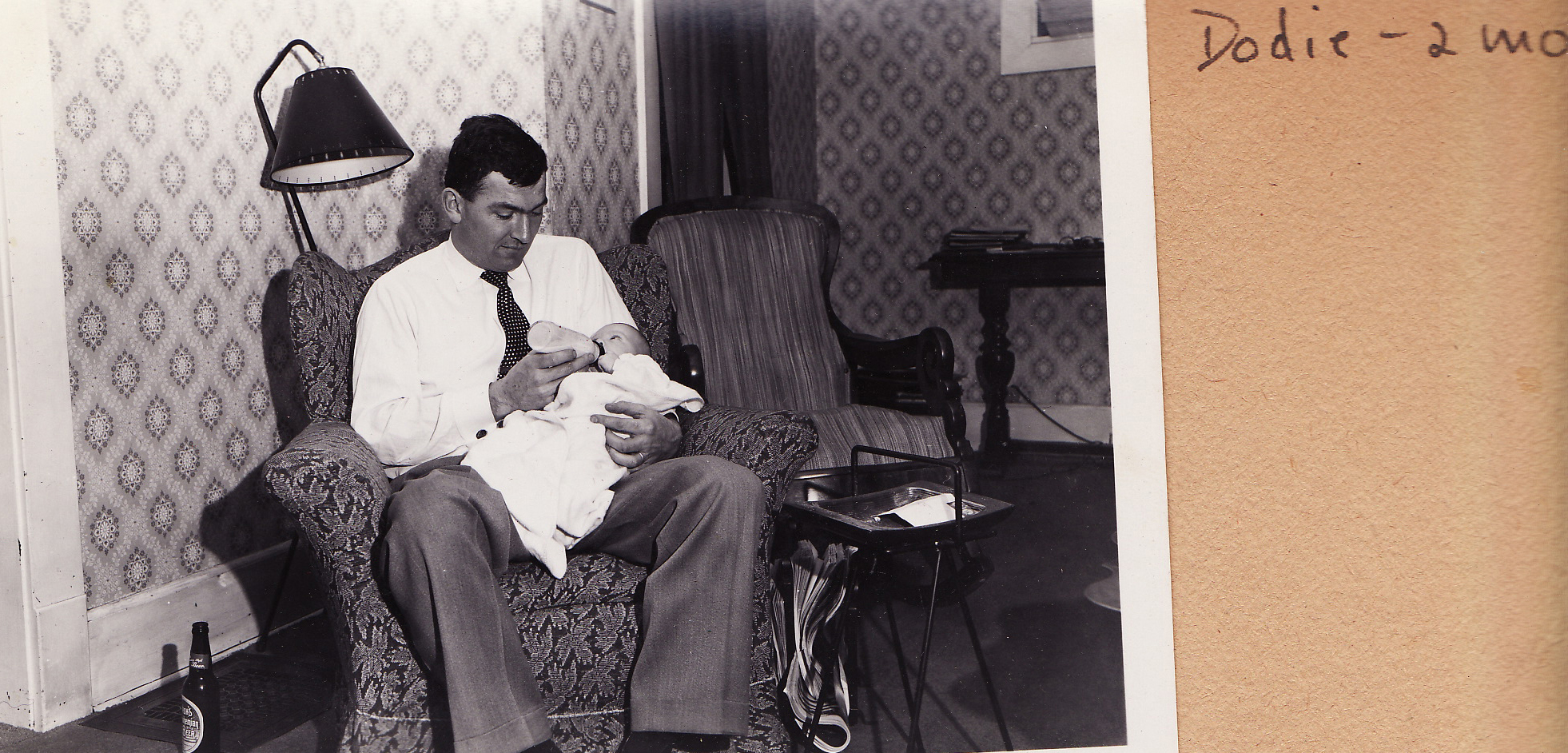 Dad and 2 month old Dodie