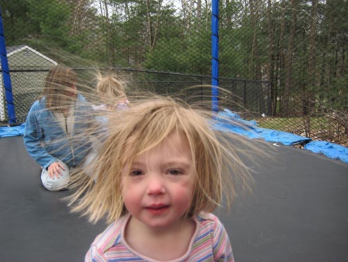 lucy jumps for joy for jim at post party