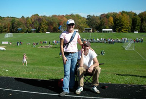 Polly and Adam at the Hiram football game