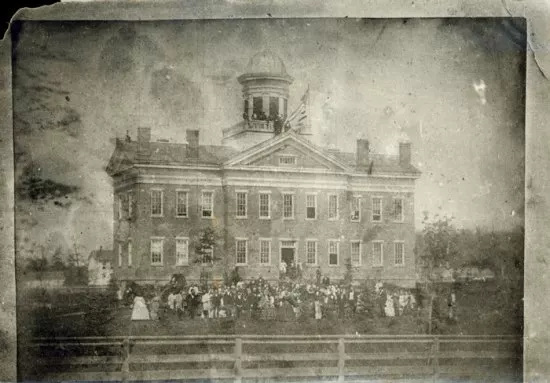 An early view of the Western Reserve Eclectic Institute (now Hiram College) around the time Charles Henry was a student and James A. Garfield was the school’s principal. Hiram College Archives