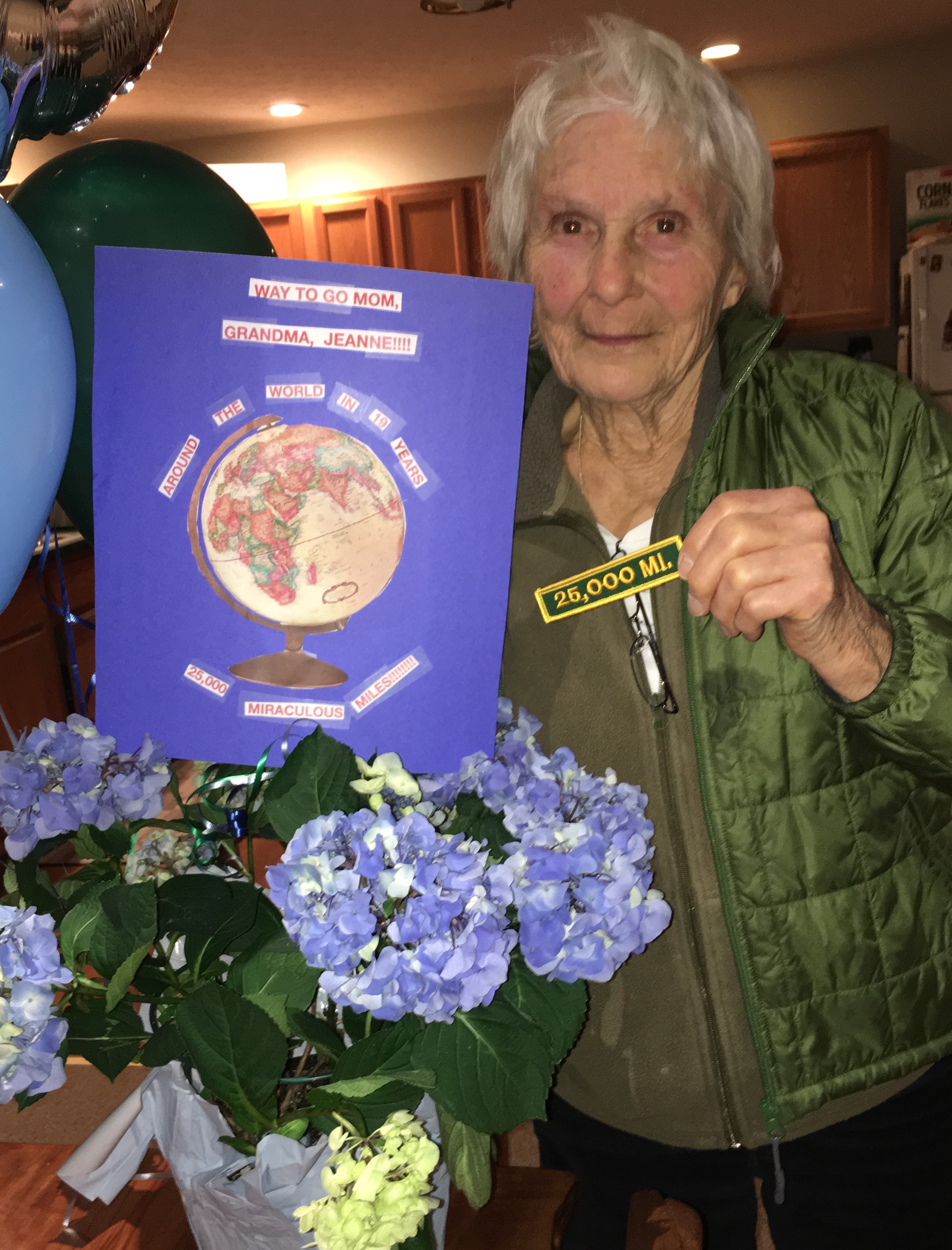 Jeanne with her patch